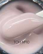 Гель ТМ Опция Тон 10, самовыравнивающийся, камуфлирующий светло-розовый (тёплый), 50 мл.